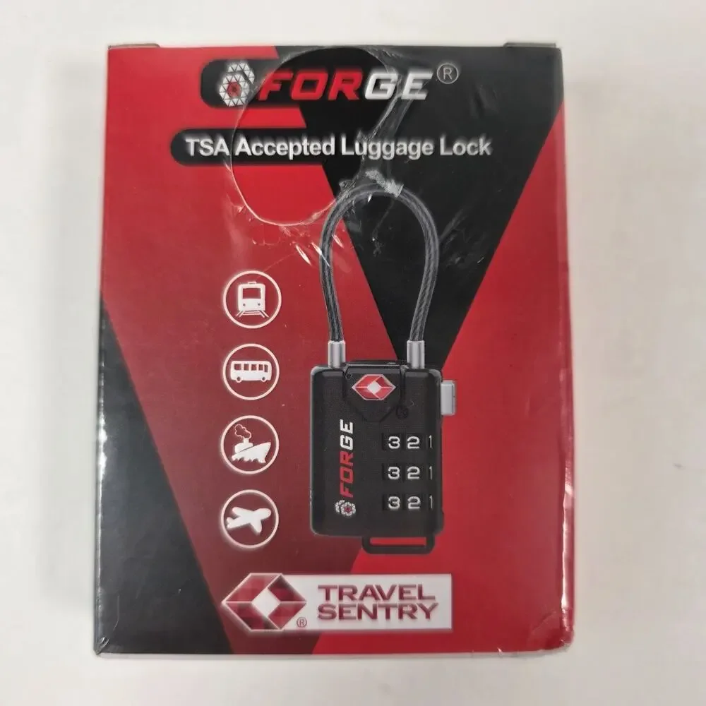 2 Pk Travel Sentry Forge TSA Luggage Lock Locks Combination Lock 21105 Black
